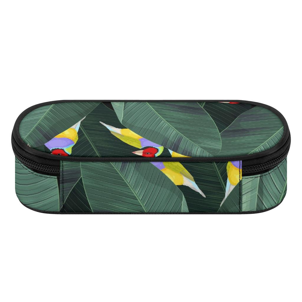 Pen Case Large Capacity Secure Zipper Durable 300D Polyester with Mesh Pocket Removable Divider and Pen Slots for Classroom Use