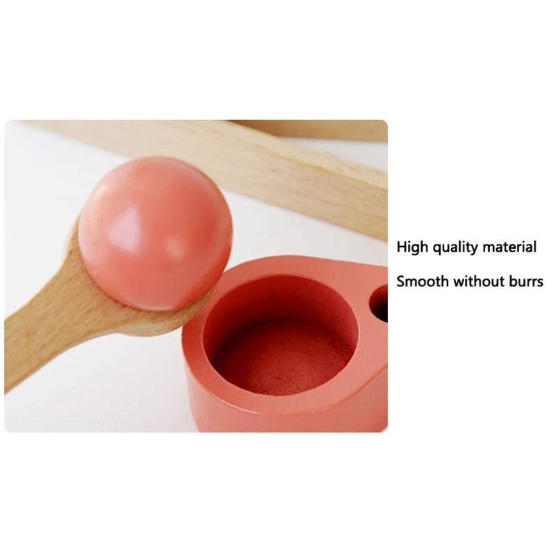 Children Parish Montessori Sensory Wooden Toys Sorting Ball Cup Coins Fine Motor Training Matching Games Early Educational Toys