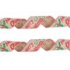 6M Imitation Linen Ribbon DIY Christmas Tree Decor Letter Snowflake Print Style Ribbon Gift Wrapping Xmas Party Craft Accessory
