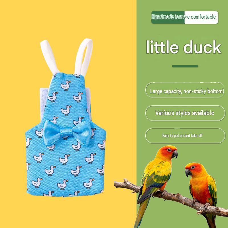 Bird Diaper Parrot Flight Suit Anti-Cold Belly Guard Parrot Diaper Pants for Outing Wear Adjustable