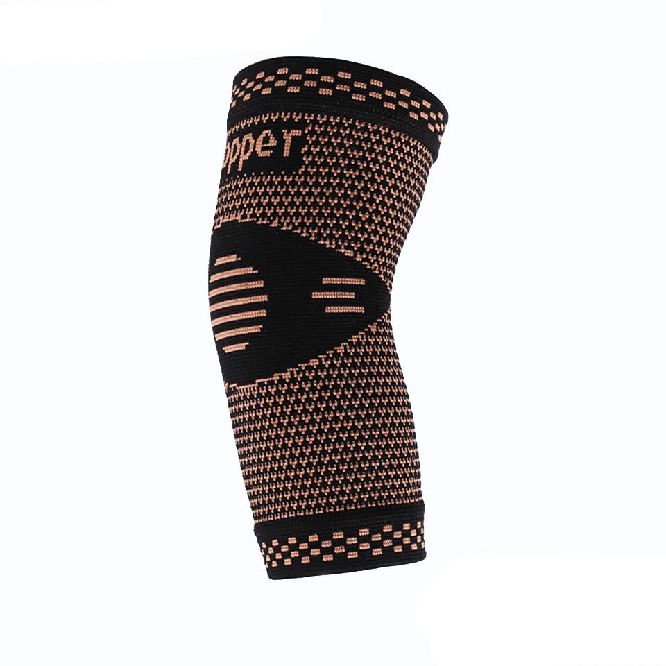 

1Pcs Sport Elbow Guards Running Fitness Body Shaping Foot Basketball Volleyball Breathable Sweat-Absorbing Elastic Copper Unisex S