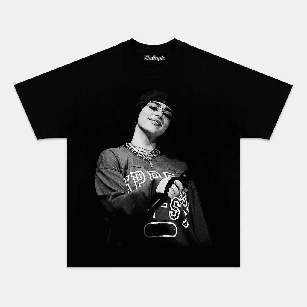 Trendy Singer BILLIE EILISH Peripherals Tshirts Unisex Women New Listing American High Street Hip Hop Cotton Tees