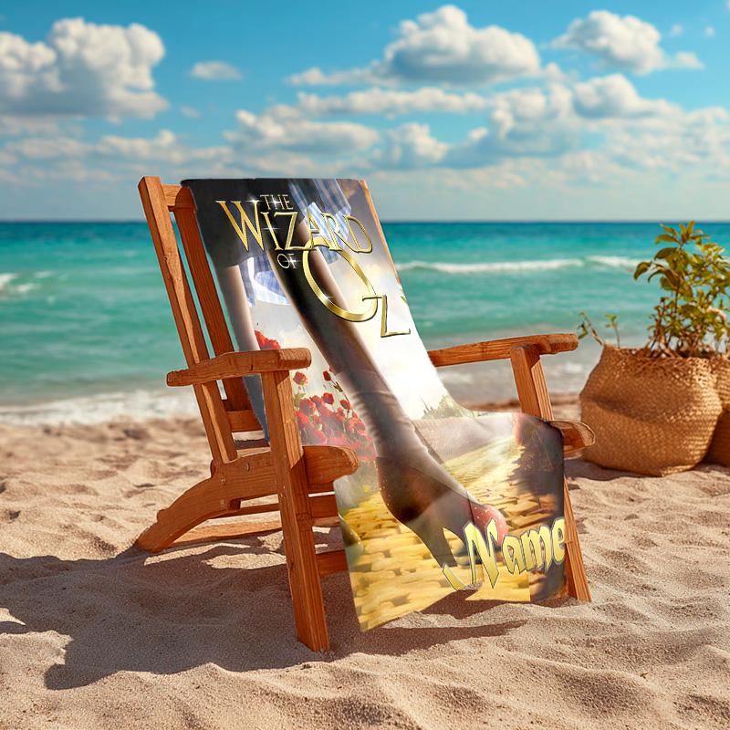 Personalized Customized Proof Beach Towel with The Wizard of Oz Pattern - Soft, Absorbent,quick-drying,perfect Swimming,camping&bathing