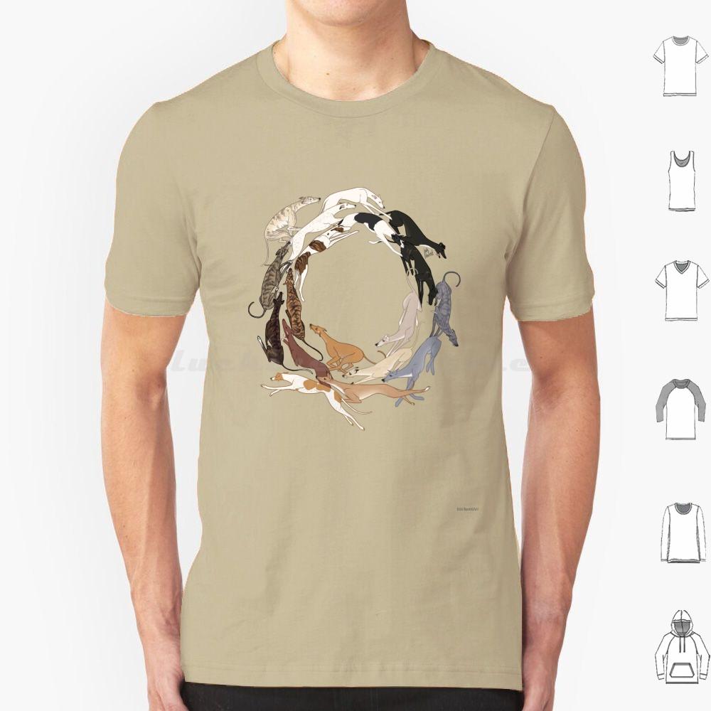 The Greyt Hound Romp T Shirt 6xl Cotton Cool Tee Greyhound Hound Sighthound Galgo Lurcher Whippet Italian Greyhound Dog Brindle