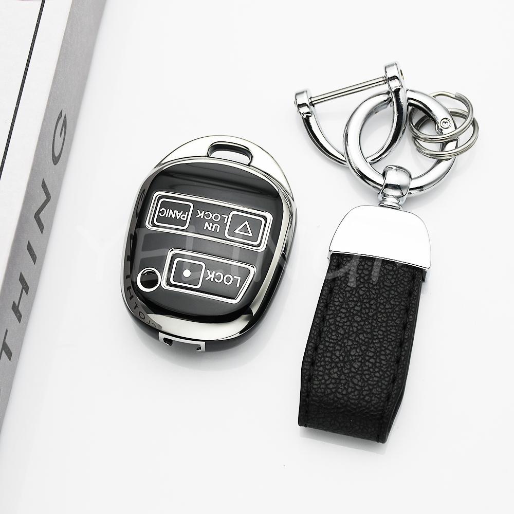 For Toyota Avensis Corolla Yaris Rav4 Key Fob Shell Cover Toy43 Toy47 Toy48 3 Buttons Tpu Car Remote Key Case Protector