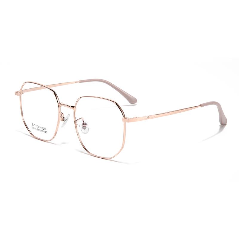 Ultra-Light Danyang Retro Polygon Eyeglass Frame: High-End Myopia  Plano Glasses