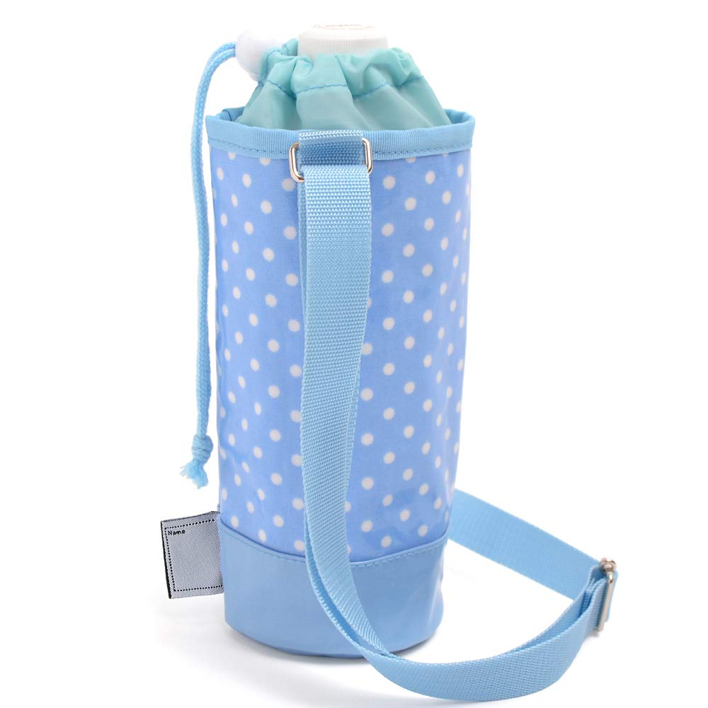 COLORFUL CANDY STYLE Water Bottle Holder for Girls, Shoulder Strap, Insulated, Polka Dot (Light Blue with White Dots) N3747500