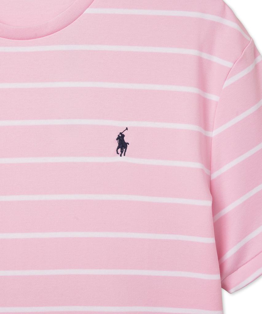POLO RALPH LAUREN Classic Fit Striped Soft Cotton T-Shirt - Pink
