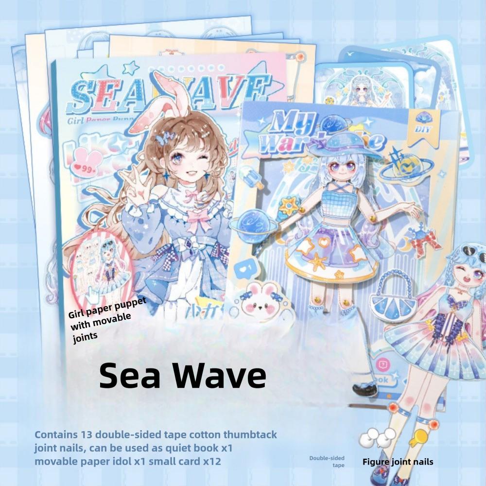 Carte Senzorială Multicoloră Liniștită Schimbarea Rochiilor Materiale Colaj Carte Colaj Kawaii Jucărie