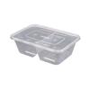 Jiwanggu 950ml Divided Disposable Takeout Food Containers with Lids (300 Sets)