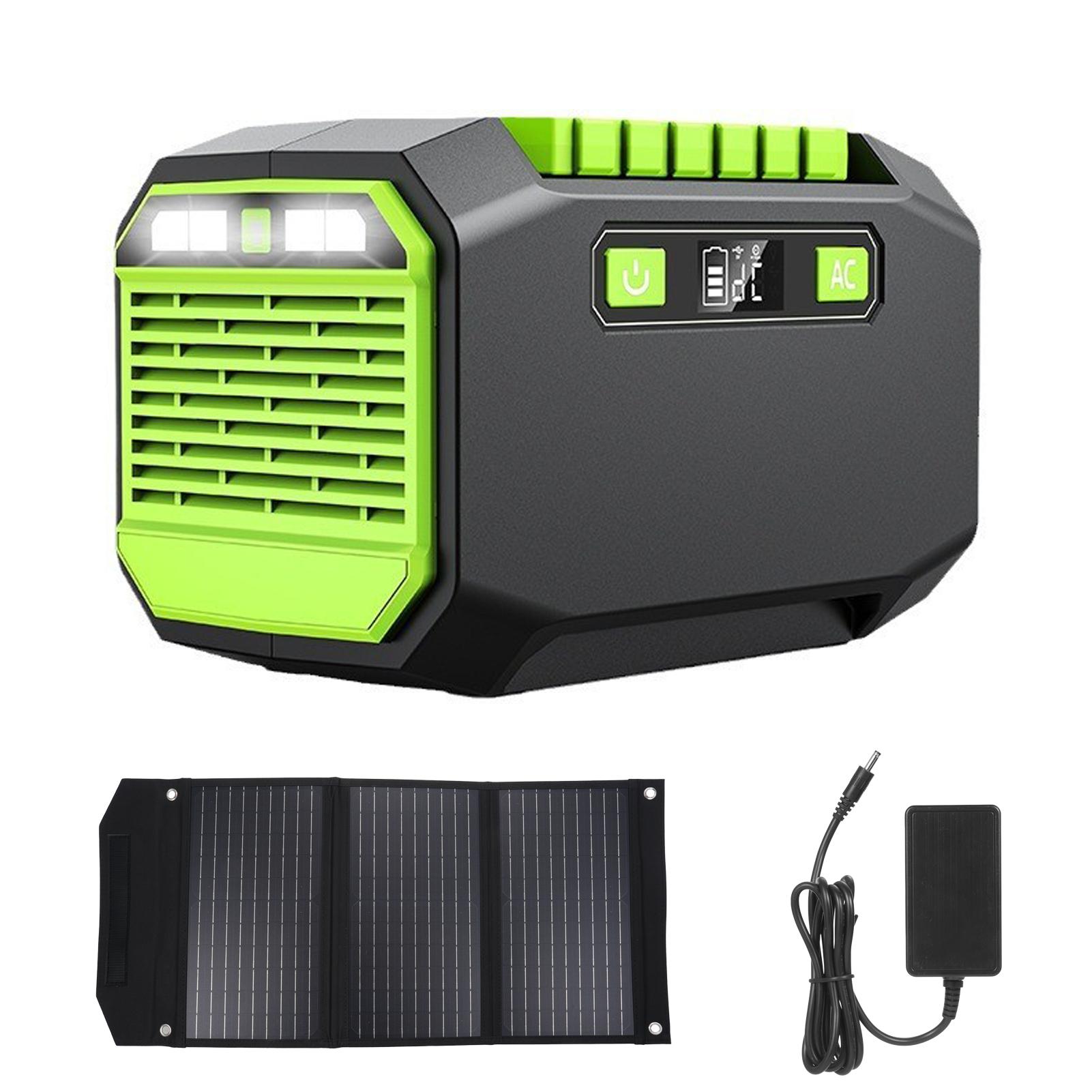 

Портативная электростанция с солнечными панелями 60 Вт, 200 Вт 173 Втч уличный солнечный генератор со светодиодным освещением для домашнего использования, US Plug