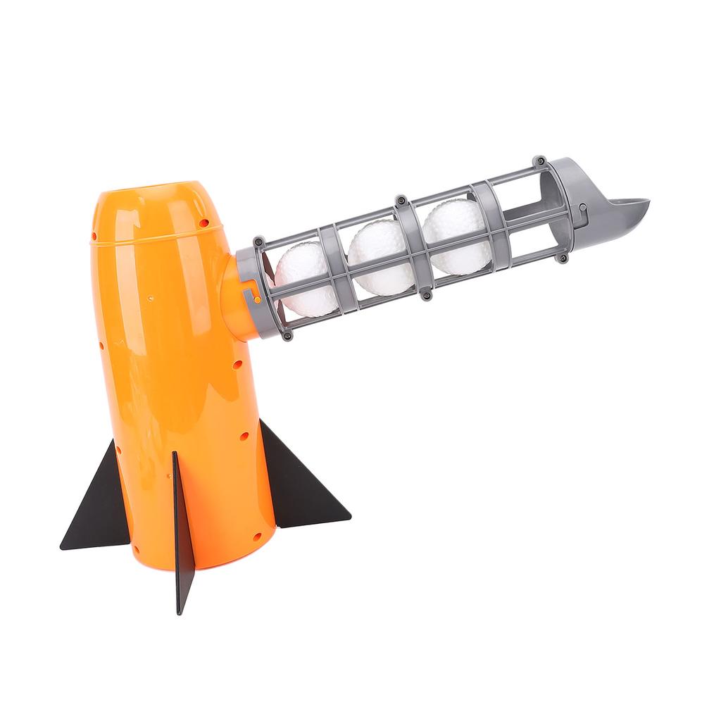 Automatic Baseball Pitching Machine One Click Start Plastic Baseball Trainer with 5 Balls and Baseba