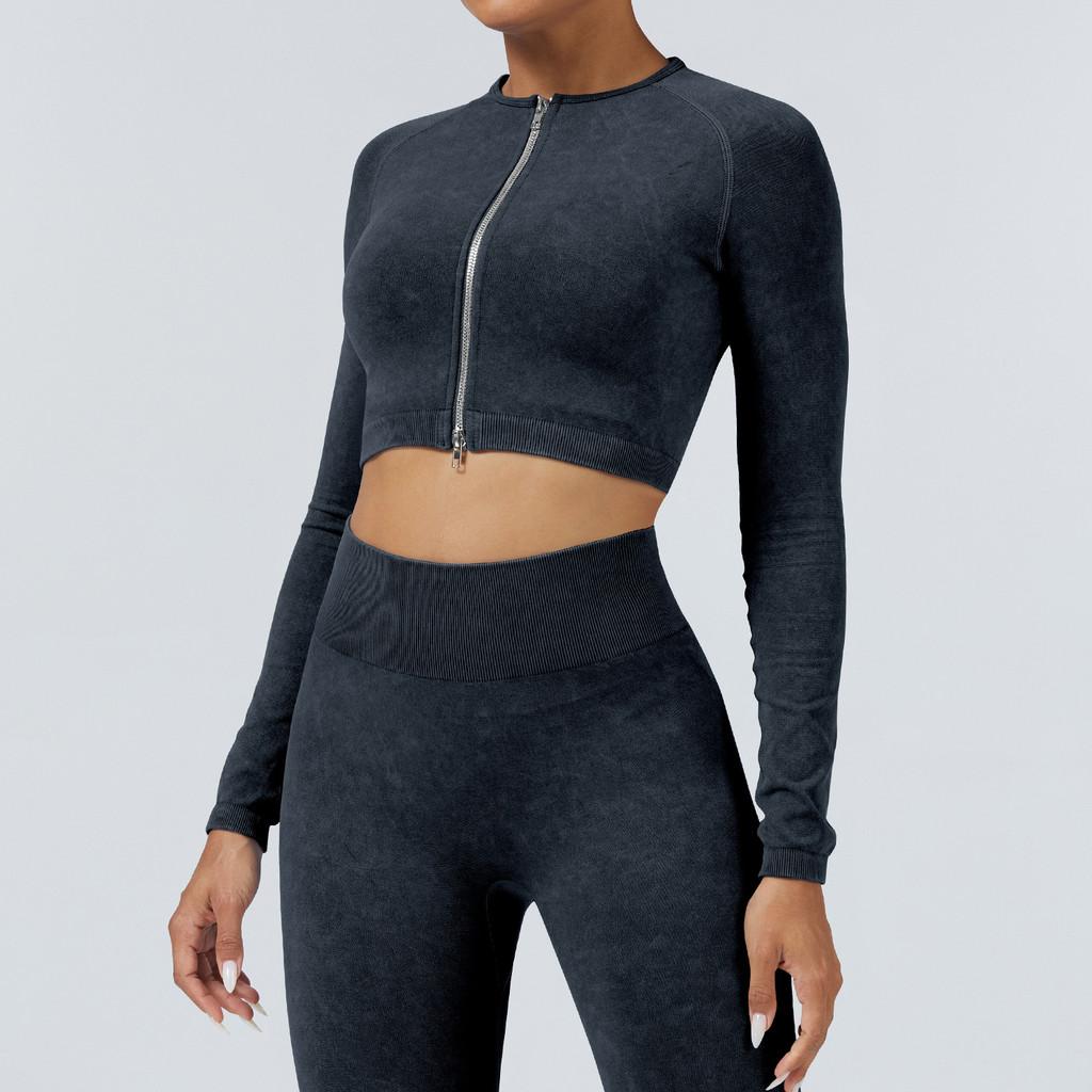 Aerobes Fitness-Set Mit Feuchtigkeitsableitendem Stoff Für Damen Laufen Und Yoga