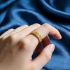 Sterling Silver Retro Texture Couple's Rings - Light Luxury Band for Men & Women, Niche Design, Index Finger Matching Rings