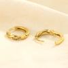 Minimalist Mobius Twist Hoop Earrings For Women CZ Diamond Studs Simple Autumn Winter Jewelry Elegant Circle Ear Cuffs