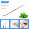 6-piece setSteel Dentist Clean Tools Dental Mirror Double Probe Sickle Hoe Tooth Cleaner Dental Tool Tooth Care Tool Kit
