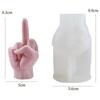 3D Silikonová forma se středním prstem pro DIY vonnou svíčku nebo sádrovou ozdobu