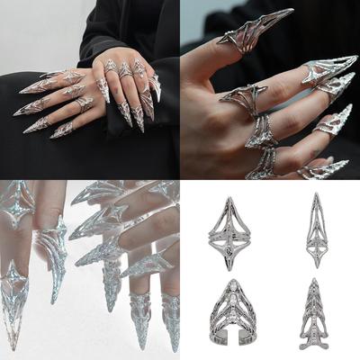 Eleganti Anelli per Unghie Anelli ad Artiglio per la Punta delle Dita Texture Rame Adatti per Comfort e Stile a Matrimoni ed Eventi Serali