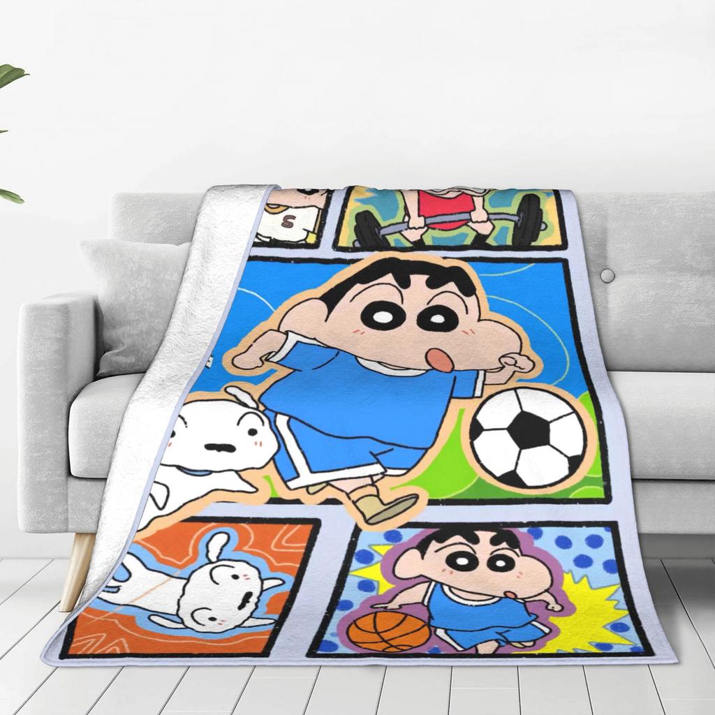 Crayons Shin-chans and Friends Blanket Quality Warm  Throw Blanket Winter Kids Couch Chair Sofa Bed Aesthetic Bedspread