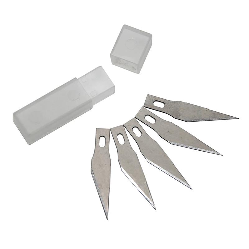 6 stuks Kunstmes Houtsnijwerk Handaccount Papier Snijden Snijgereedschap Accessoires Aluminiumlegering Handen Houtsnijmes Model