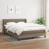 3126329 vidaXL Divan Bed with Mattress Taupe 140x200 Cm Fabric