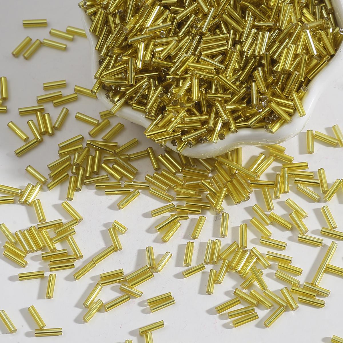 

300/700 шт чешские цилиндрические стеклянные бусины европейские семенные длинная трубка с двумя отверстиями свободные бусины для изготовления ювелирных изделий 2x7mm 300pcs