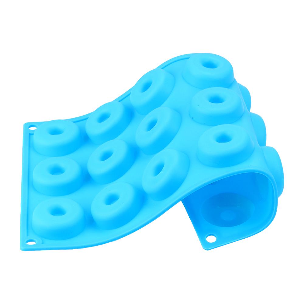 4cm mini forma na čokoládu/koblihy Silikonová forma na pečení Formy na sušenky Opakovaně použitelné formy na pečení donutů a dezertů Silikonová forma s 18 dutinami