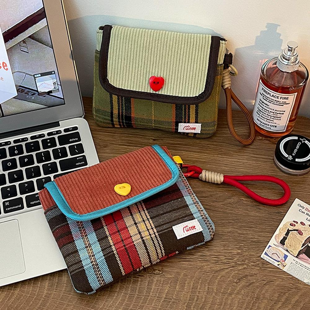 Contrast Color Data Cables Organizer Sanitary Pads Bag Large Capacity Cosmetic Bag Multipurpose Napkin Pouch Storage Bag