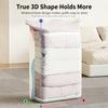 No Pump Needed Vacuum Storage Bags, Reusable Sealed Space Saver Bags for Quilts Clothes Bedding Home Storage