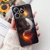 4G Clear For Realme Note 60 Case RMX3933 Luxury Butterfly Love Flowers Cool Lion Painted Phone Case For Realme Note 60X RMX3938