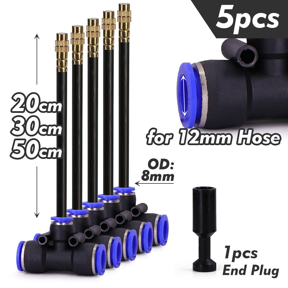 20/30/50cm 360° Bend Misting Nozzle Adjustable Sprayer Outdoor Garden Irrigation Watering Sprinklers 6-16mm Tube Quick Connect