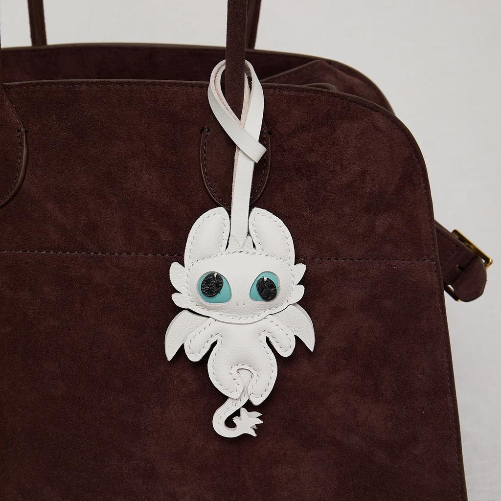 Sheepskin Handmade Leather Cute Dragon Bag Charm KeyChain Gift Cute Decoration Suitable For Bags Exquisite Charm Bag Accessories