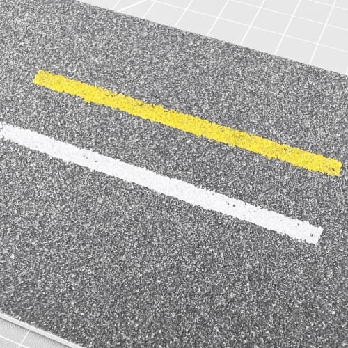 Wowjimi Road Tape, 5cm X 5m, Scenery Collection, Realistic Road and Railroad Stickers for Miniature Car Play, Glass Model Buildings, Miniature Gardens