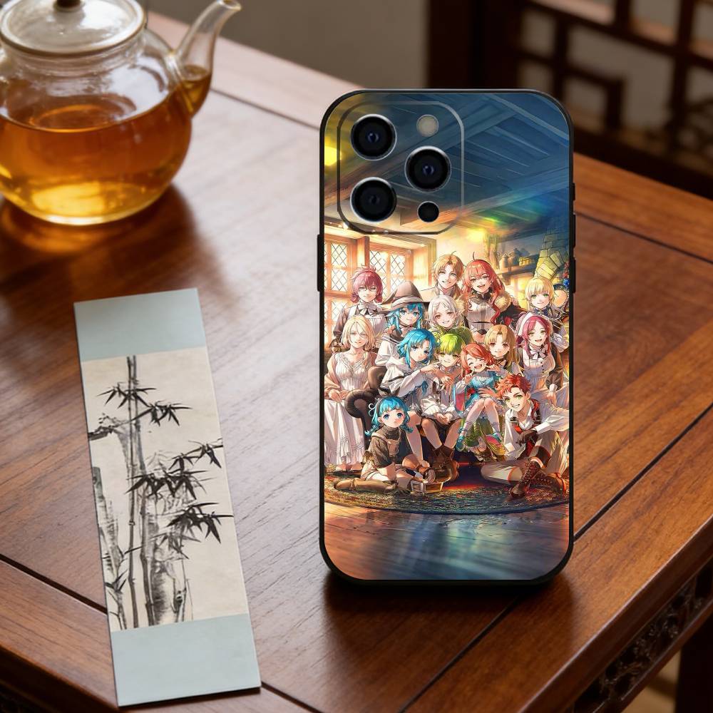 Anime M-Mushoku T-Tensei Phone Case For iPhone 17, 16,15,14,13,12,11 Plus,Pro Max, Others Soft Black Cover
