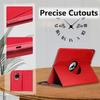 Coque de Protection - BOOLING - pour iPad 10,2" - Anti-Rayures - Etui Rotatif 360° - Rouge