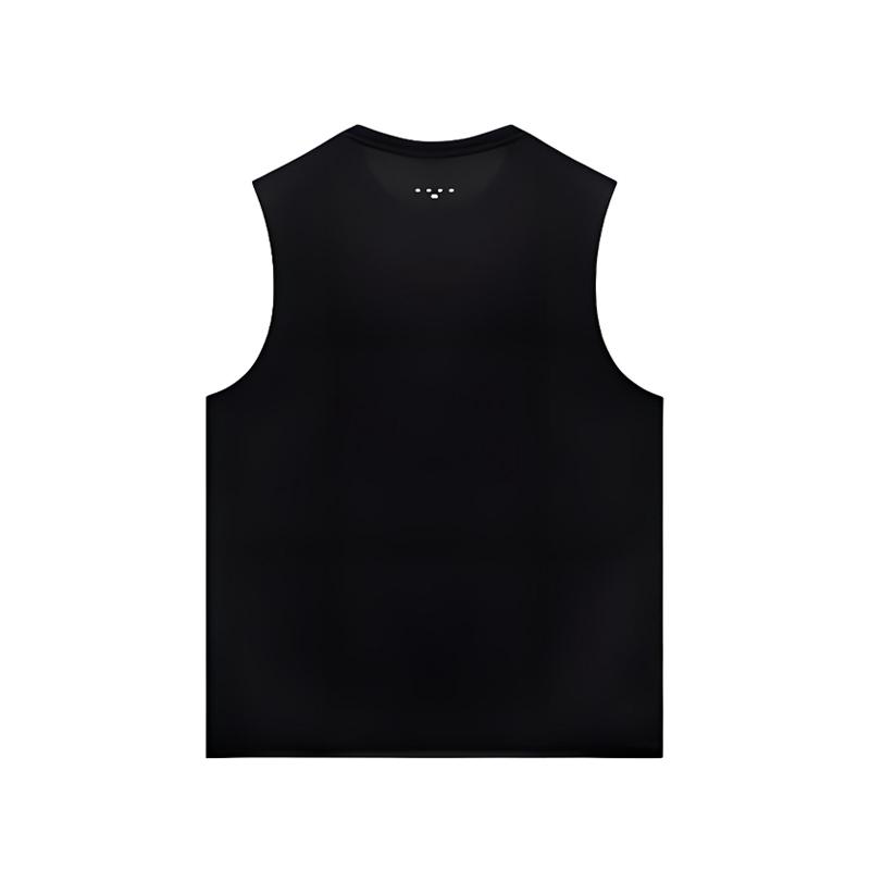 Li Ning Sports Comfortable Simple Versatile Summer Casual Lightweight Breathable Sleeveless Top Fitness Training Unisex tops Black YVSW023-2