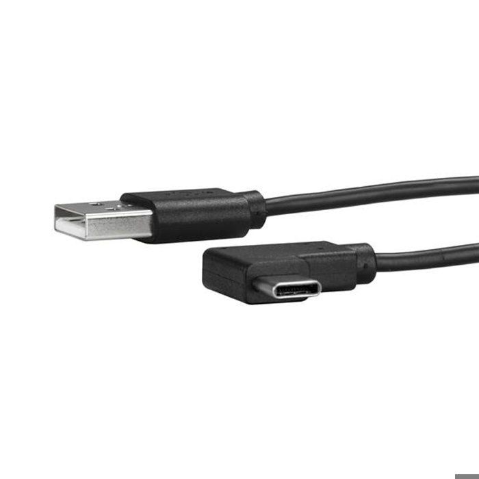 Câble usb c - startech - 1 m - angle droit - synchronisation et charge - noir