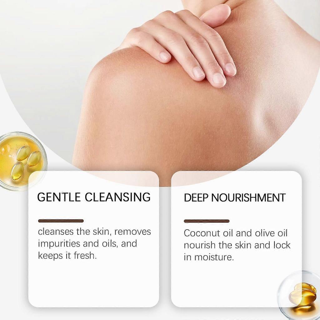 Coconut Skin Soothing Soap, Body Skin Gentle Cleansing Fragrant Moisturizing Comfort Daily Care Soap