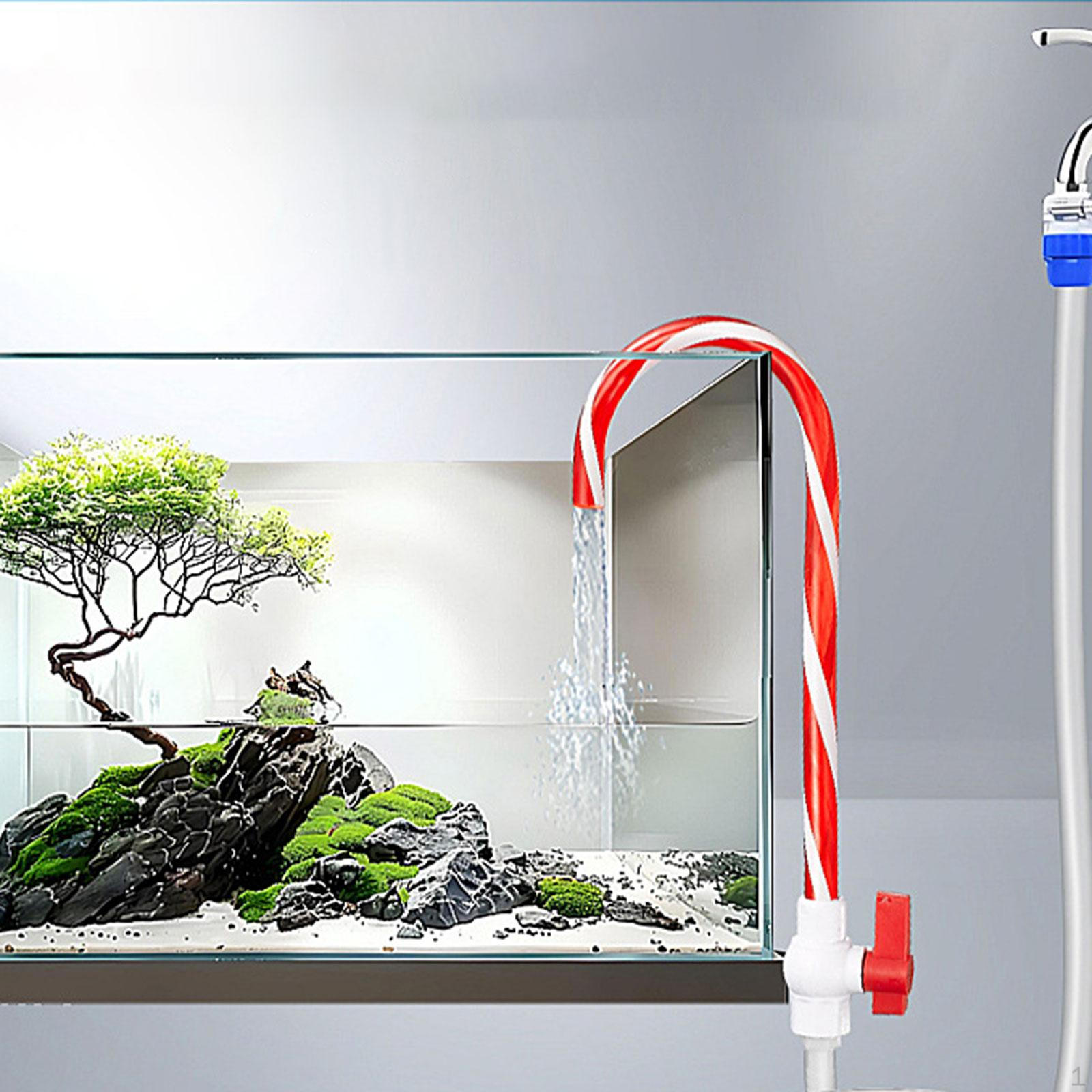 

Aquarium Water Filler Tube Waters Changer Fittings Parts with Switch Quickly Sturdy for Fish Tank