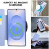 Flip Slot Card Leather Wallet Clear Magnetic Phone Case For Samsung S24 S25 Ultra S22 S23 Plus For Magsafe Wireless Charge Cover