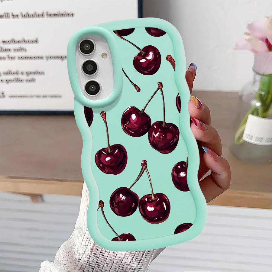 Soft Phone Cover Case for Samsung Galaxy A52 A21s A13 A16 A11 A15 A14 A12 A03 A06 A23 A05 A33 A22 A04 A53 Fruit Cherry