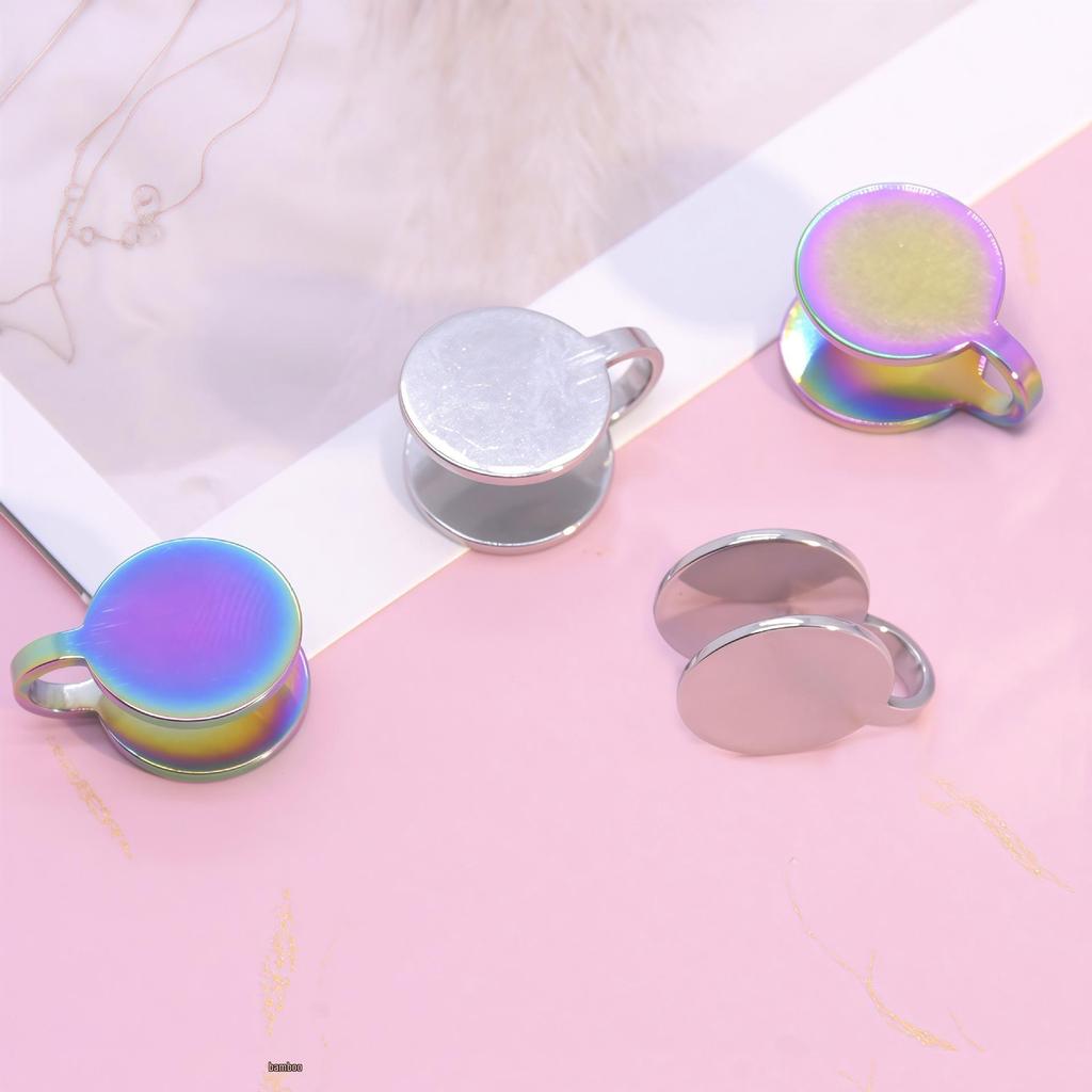 Pince d'oreille créative ronde en acier inoxydable - Boucles d'oreilles DIY sans perçage et accessoires de bijoux