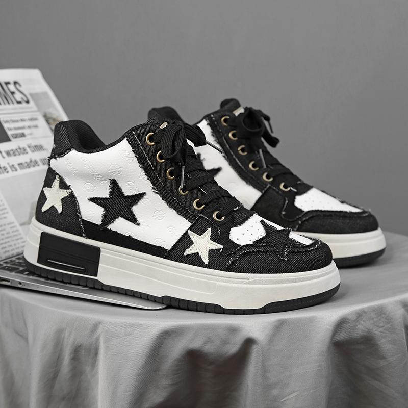 Модная крутая корейская модная спортивная обувь с высоким берцем — фото 5