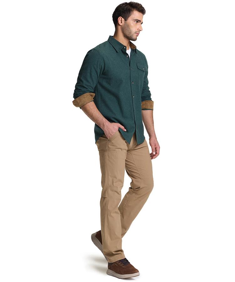 Ssikyual Brushed Warm Flannel Soft Cotton Daily Shirt