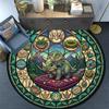 Alfombra Redonda de Cristal Prehistórico Debajo de Sillas de Oficina Dormitorio Sala de Estar Decoración del Hogar