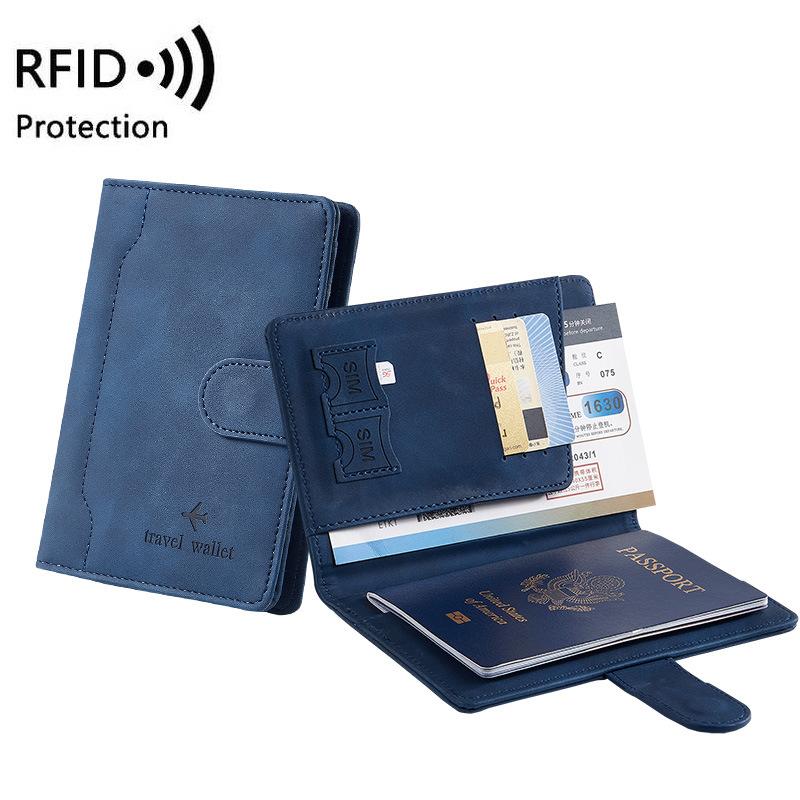 Husă pentru pașaport RFID Suport pentru pașaport Portofel multifuncțional pentru pașaport ID Suport card de credit Portofel de călătorie Accesorii de călătorie