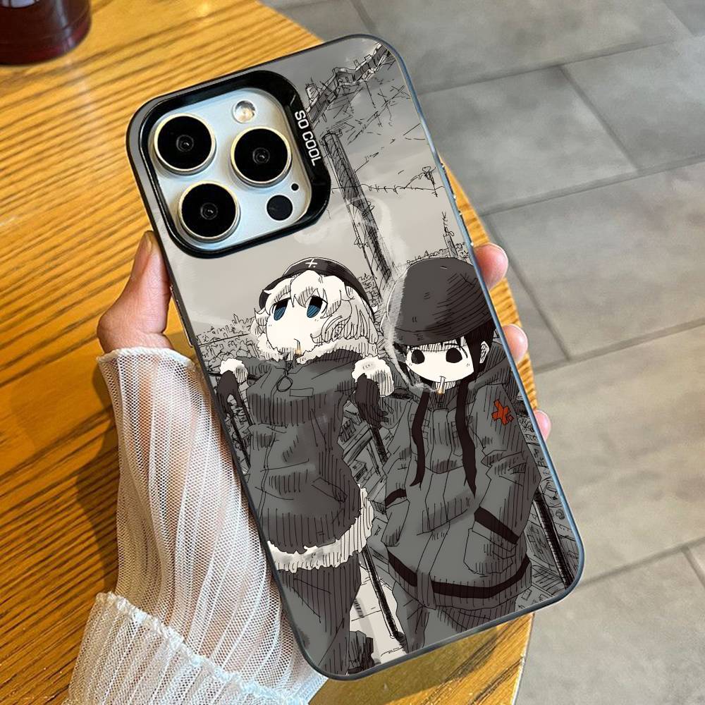 

GLT Anime Chito x Y-Yuri Phone Case For iPhone 16 17 15 14 12 13 Pro Max Black Candy Matte Shockproof Cover iPhone11PROMAX