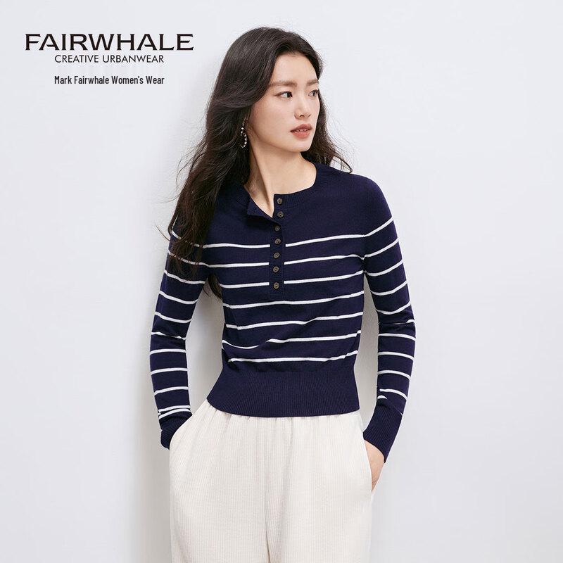 Mark Fairwhale Women's Color Block Stripe Knit Pullover