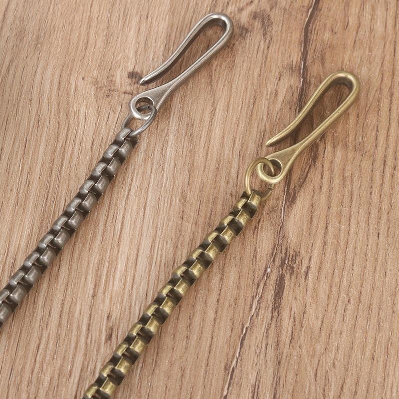 Feather Trouser Chain, Simple Retro Street Metal Hook, Feather Hipster Accessories, European and American Wallet Chain.