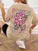 Positive Vitality Sunflower Printed Female Tshirt Harajuku T-Shirts Breathable Short Sleeve Hip Hop Fashion Street Tops Women